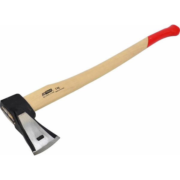 Awtools Ascia Da Spacco 2,0 Kg Manico In Legno Linea Nera-image