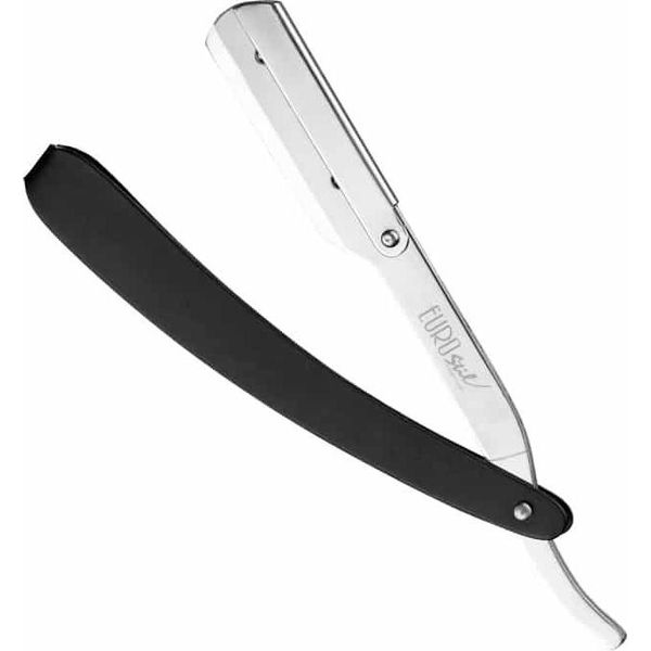 Eurostil Barber Line Rasoio Dritto Lama Sostituibile Manico Sostituibile Nero 1-image