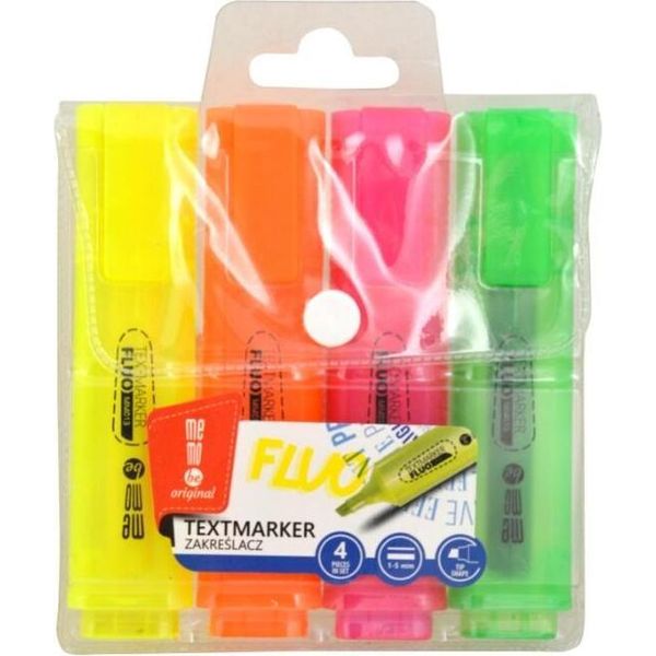 Evidenziatori Neon Memobe - Set Di 4 Colori, Scuola E Ufficio-image
