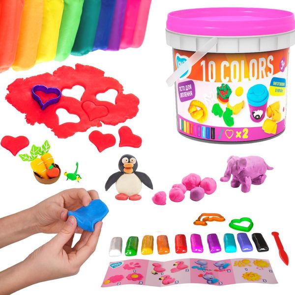 Set Di Argilla Da Modellare, Plastilina, Argilla Da Modellare, 10 Colori, 41153-image