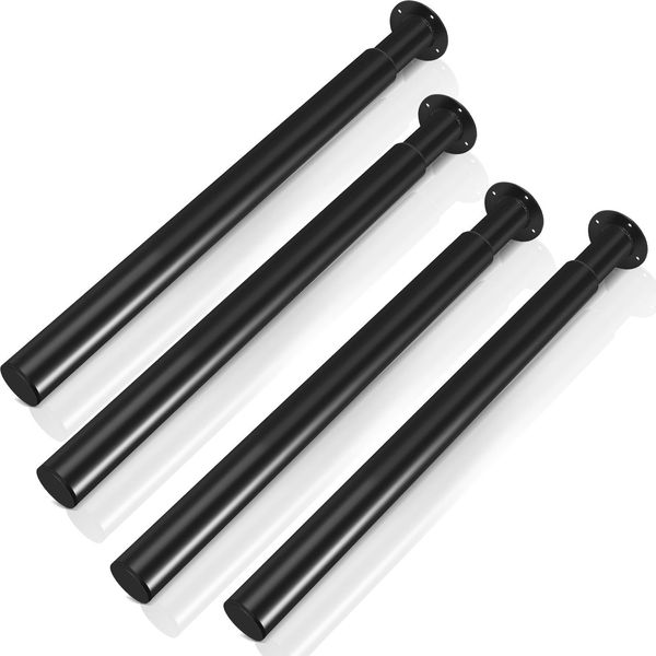 Aopunly Set Di 8 Gambe Per Mobili Gambe Per Tavoli Piede Per Piedistallo Piede Per Tavoli Mobili Ferroso Nero,Altezza Regolabile 700-1100 Mm-image