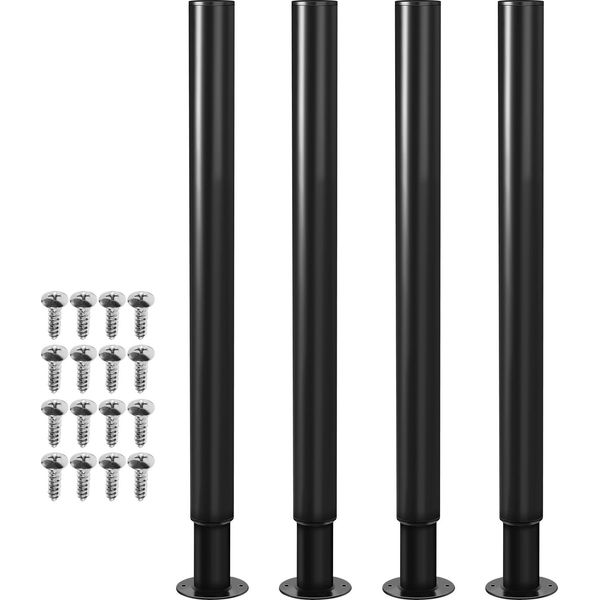Aopunly Set Di 4 Gambe Per Mobili Set Di Gambe Telescopiche Gambe Per Tavolo Gambe Di Supporto Gambe Per Mobili Gambe In Metallo Nero 70-110Cm-image