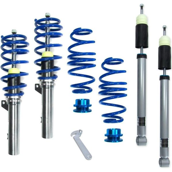 Sospensione Coilover Blueline Adatta Per Audi A3 (8V) 1.2 Tfsi, 1.4 Tfsi, 1.6 Tdi, 1.8 Tfsi, 2.0 Tdi A Partire Dall'anno Di Modello 2012 Adatta Solo Per Veicoli Con Bracci Di Sospensione A Trave Torsionale-image