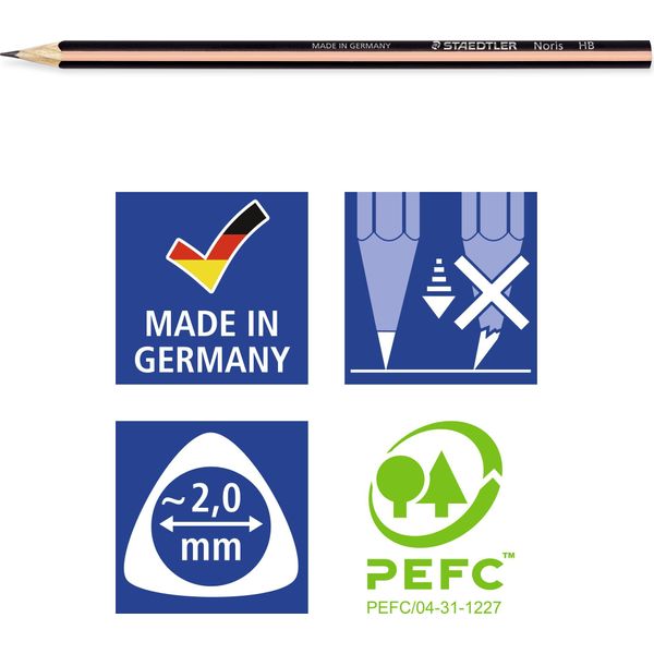 Staedtler 61 SBK3 Pa Staedtler Noris Set Per Scrittura A Pastello, 5 Pezzi, Confezione Blisterata-image