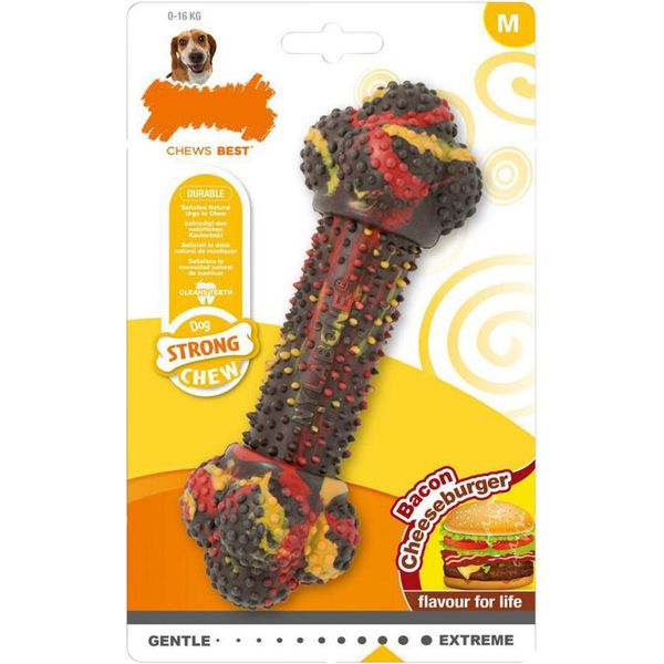Giocattolo Per Cani Nylabone Strong Chew - Bacon Cheeseburger M-image
