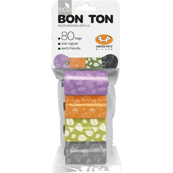 Sacchetto Igienico United Pets Bon Ton Regular Dog Colorato (4 X 20 Pezzi)-image