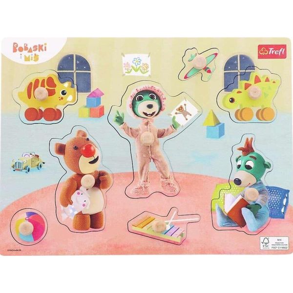 Divertimento E Apprendimento Tutto In Uno: Il Puzzle Medio Bobbins And Teddy Bear! Il Regalo Perfetto Per I Piccoli Esploratori, Che Sviluppano L'immaginazione E La Manualità.-image