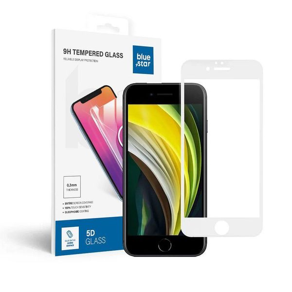 Vetro Temperato/Protettivo Apple Iphone 6 Bianco - Blue Star 3D-image