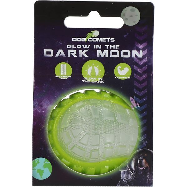 Palla Giocattolo Per Cani Dog Comets Glow In The Dark Moon Verde, Taglia: L-image
