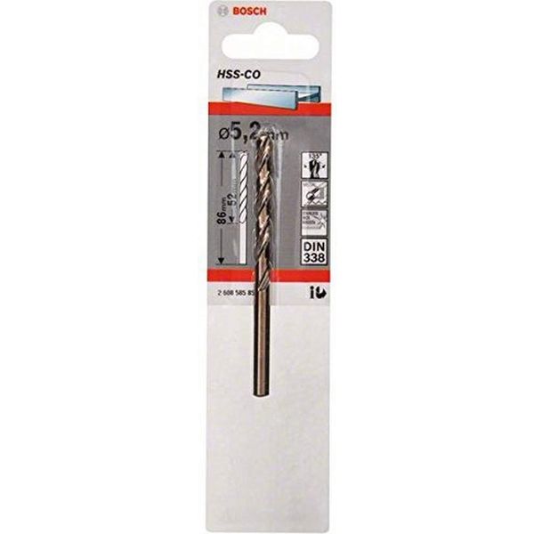 Punta Per Metallo Hss-Co, Din 338, 5,2 X 52 X 86 Mm, Confezione Da 1 Pz-image