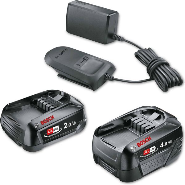 Bosch Home & Garden 1600A027U9 Bosch Home & Garden Werkzeugakkus Mit LadegeräT Starter-Set 18V Li-Ion 1X 2,0 + 1X 4.0 Ah-image