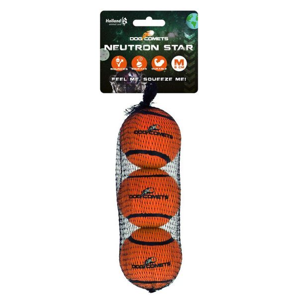 Comete Per Cani Neutron Star Orange 3 Pezzi Con Squeaker-image