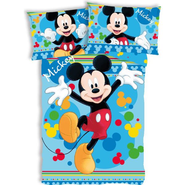 Disney Mickey Joyful Biancheria Da Letto Per Bambini 100×135 Cm, 40×60 Cm-image