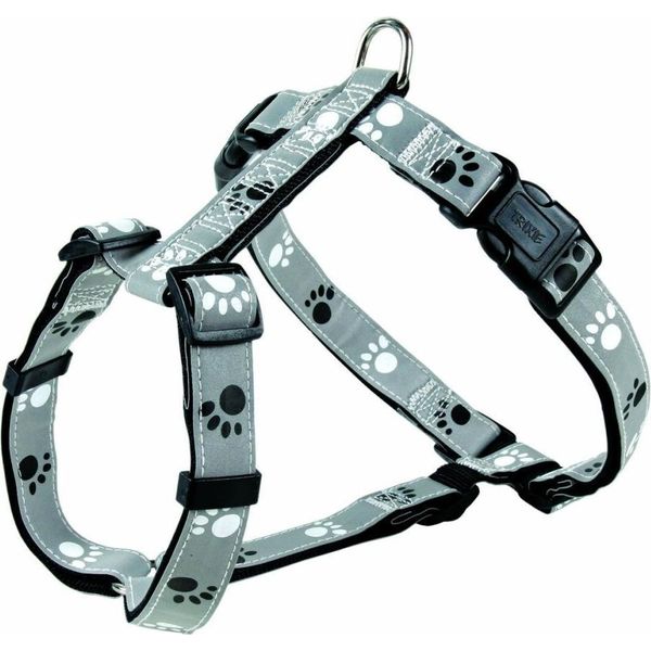 Silver Reflect Imbracatura Ad H 49-65 Cm/20 Mm Nero/Grigio Argento-image