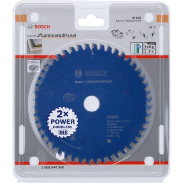 Lama Per Sega Circolare A Batteria Bosch Expert, 160 X 1,8/1,2 X 20, 48 Denti 2608644548-image