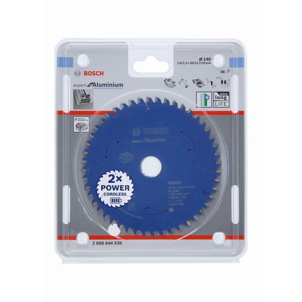Lama Circolare Per Seghe A Batteria Expert Per Alluminio, 140 X 1,8/1,3 X 20, 48 Denti-image