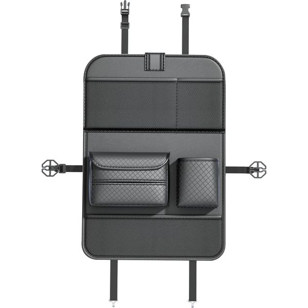 Organizer Per Auto Pieghevole Per Sedili Anteriori Con Scomparti D03-B Nero-image