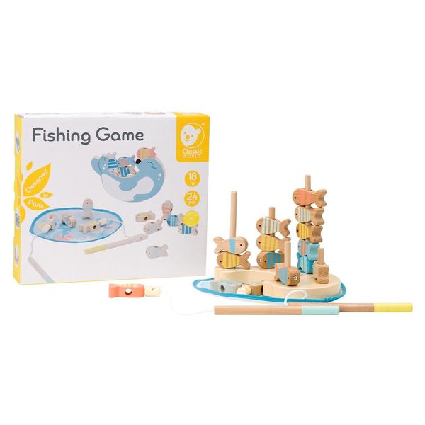 Puzzle In Legno Game Fish/Fisherman 24 Pezzi In Scatola 28X24X5Cm-image