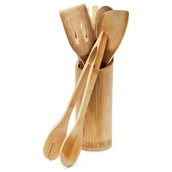 Set Di 7 Utensili Da Cucina In Bambù-image