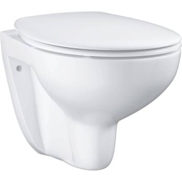 Set Per Wc Grohe Bau In Ceramica, Sospeso Con Sedile Per Wc, Bianco Alpino-image