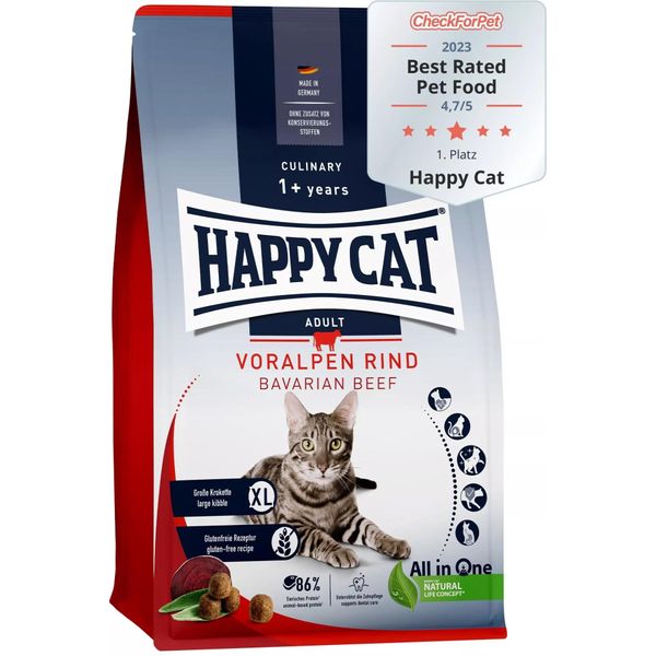 Happy Cat Culinary Crocchette Per Gatti Adulti Voralpen Manzo 10Kg-image