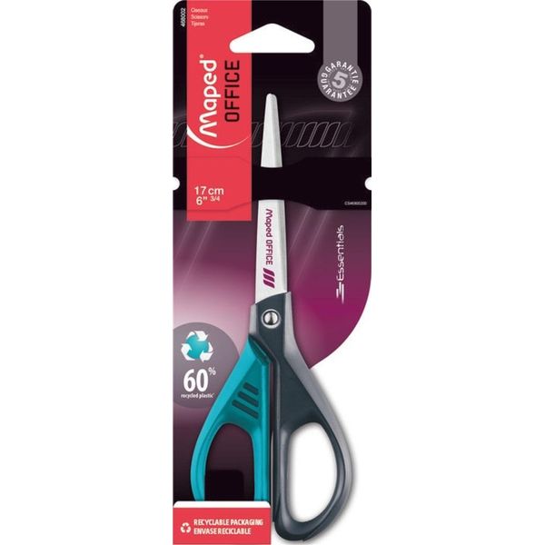 Maped 468002 Maped Essentails Office Forbici, Rotonde, Lunghezza: 170 Mm-image