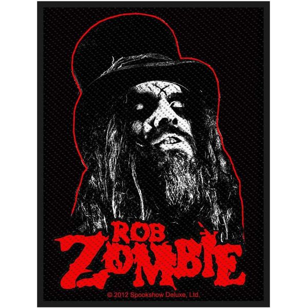Rob Zombie - Ritratto - Patch - Poliestere RO1106 (Taglia Unica) (Nero/Rosso)-image