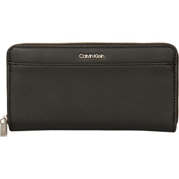 Portafoglio Donna Ck Calvin Klein Articolo K60K610949 Ck Must Lgz/A Wallet W Cm 19 X 10 X 2 (Circa), Bax Black / Nero, Unica - One Size, Poliestere 51%,Poliuretano 49%-image