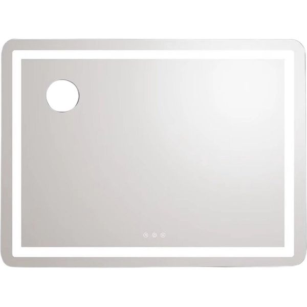 Specchio Per Il Trucco Con Illuminazione 80 X 60 Cm - Grande Specchio Per Il Trucco Con Usb E Type-C - Specchio Con Ingrandimento 10X - 3 Temperature Di Colore E Controllo Touch - Bianco-image