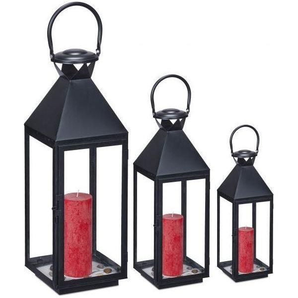 3 Pezzi Lanterne In Metallo-image