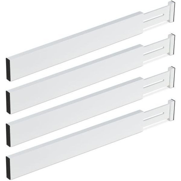 Set Di 4 Divisori Per Cassetti In Bianco-image