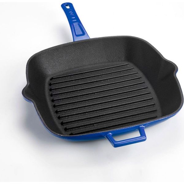 Lava Metal Padella Per Grigliare 26 X 26 Cm, Ghisa, Blu Lava Metal LVPGT2626K0BLU-image