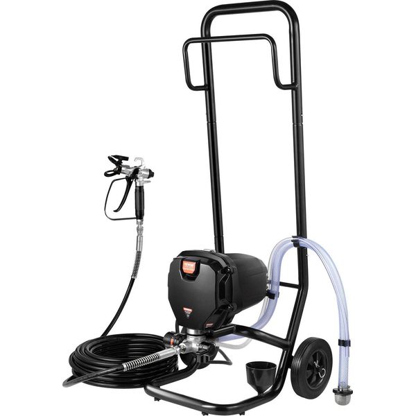 Spruzzatore Airless Arrotolabile, 750 W, 3000 Psi, Spruzzatore Elettrico Ad Alta Efficienza, Spruzzatori Di Vernice Macchina Per La Verniciatura A Spruzzo Sistema Di Verniciatura Airless Ad Alta Pressione Con Tubo Flessibile Di 15 M Di Lunghezza-image