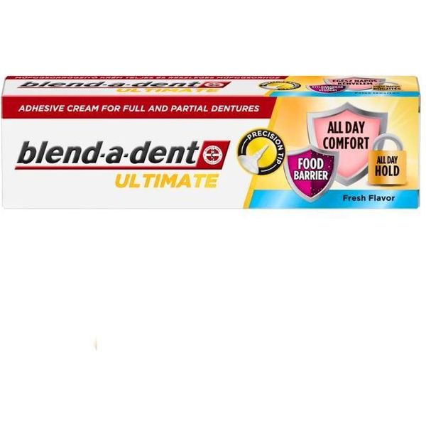 Blend-A-Dent | Crema Adesiva Per Protesi Definitiva - 40 G - Gusto Menta - Tenuta A Lunga Durata - Punta Di Precisione-image