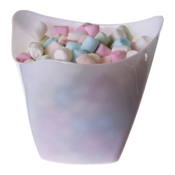 Bicchieri Da Dessert In Plastica Con Bordo A Torsione White 170Ml/25Pz-image