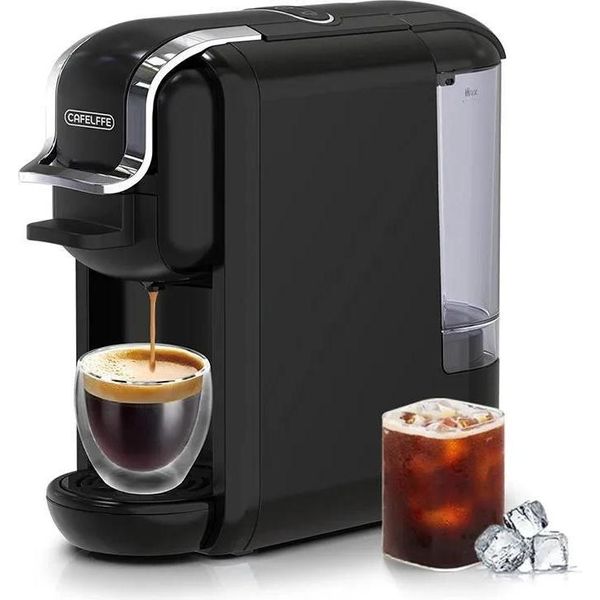 Macchina Da Caffè, Pressione Pompa 19 Bar, Capacità 2 Tazze, Serbatoio Acqua 0,6 Litri, Nero, Ue-image