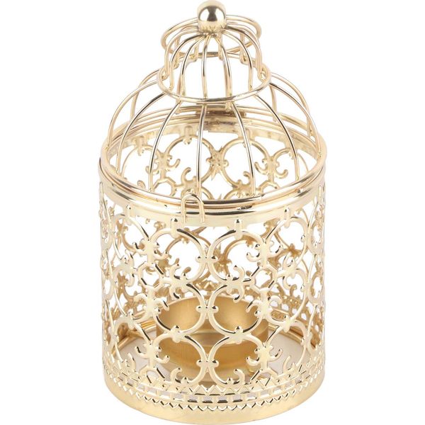 Portacandele Vintage Birdcage Candlestick Decorazioni Per Case Regalo Eventi Matrimonio Oro-image