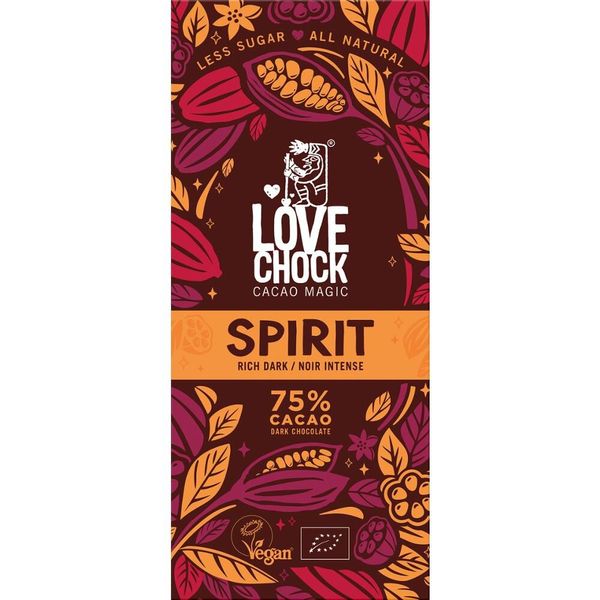 Tavoletta Di Cioccolato - Spirit Cioccolato Fondente 75% Vegan 70G Confezione Da 4 Pezzi-image