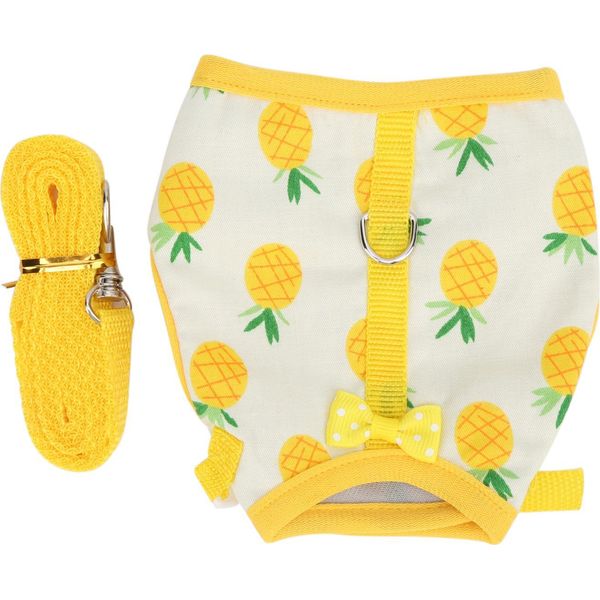 Mini Animali Domestici Gilet Imbracatura E Guinzaglio Regolabile Per Cavie Vestiti Piccoli Animali Domestici Vestiti Giallo Ananas-image