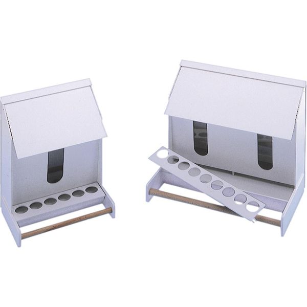 Nobby Futterautomat-Kunststoff Sittiche 20 Cm - 1 Fach, 1,5Kg FüLlmenge Weiß-image