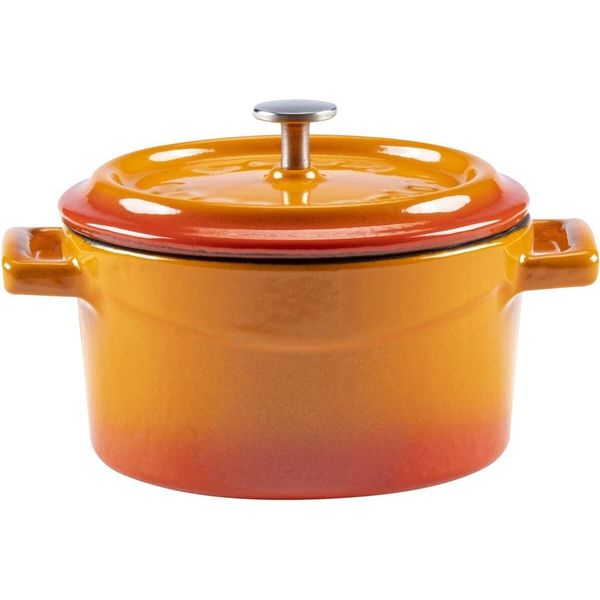 Lava Metal Pentola Ø 10 Cm, 0,35 L, Ghisa, Arancione Lava Metal LVYTC10K2OR-image