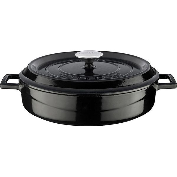 Lava Casseruola In Metallo Ø 28 Cm, 3,5 L, Ghisa, Nero Lava Metal LVYST28K2B-image
