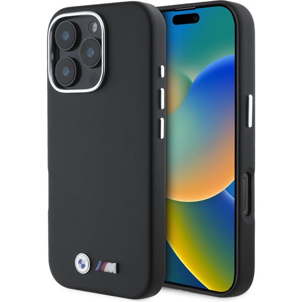 Bmw Bmhcp16L23Pmwk Iphone 16 Pro 6.3 Czarny/Nero Custodia Rigida M Liscia In Metallo Avvolto-image