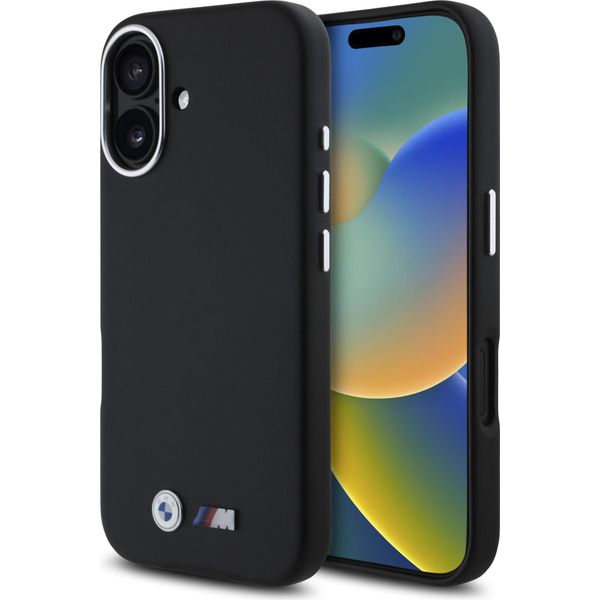 Bmw Bmhcp16S23Pmwk Iphone 16 6.1 Czarny/Nero Custodia Rigida M Liscia In Metallo Avvolta Completa-image