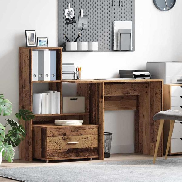 Maison Exclusive - Scrivania Legno Vecchio 131,5 X 50 X 106,5 Cm Legno Multistrato-image