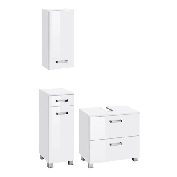 BadmöBel-Set Welltime "Ravenna", Weiß, KastenmöBel-Sets, BadmöBel-Set, HäNgeschrank, Unterschrank, Waschbeckenunterbeckenschrank-image