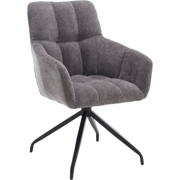 Drehstuhl Home Affaire, Grau (Grau, Schwarz, Anthrazit), B:61Cm H:90Cm T:66Cm, Metall, StüHle, Drehstuhl-image