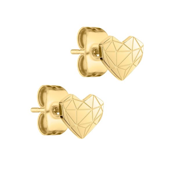 Paar Ohrstecker Liebeskind Berlin "Herz", Gold (Gelbgoldfarben), Ohrringe, Damen, Edelstahl-image