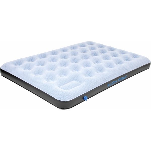 Luftbett High Peak "Double Comfort Plus", Blau (Grau, Blau, Schwarz), Luftbetten, B/H/L: 138Cm X 20Cm X 197Cm, Materialmix, B:138Cm H:20Cm L:197Cm-image