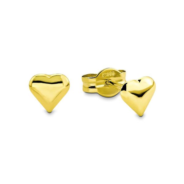 Paar Ohrstecker Amor "Herz", Gelb (Gelbgold, 585), Ohrringe, Damen, 5Mm, Gelbgold 585-image